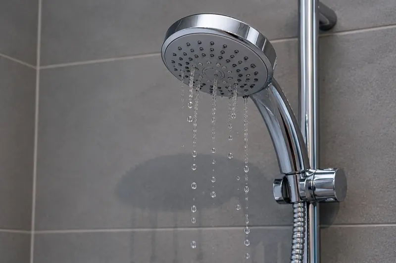 Duschkopf mit sehr schwachem Wasserstrahl