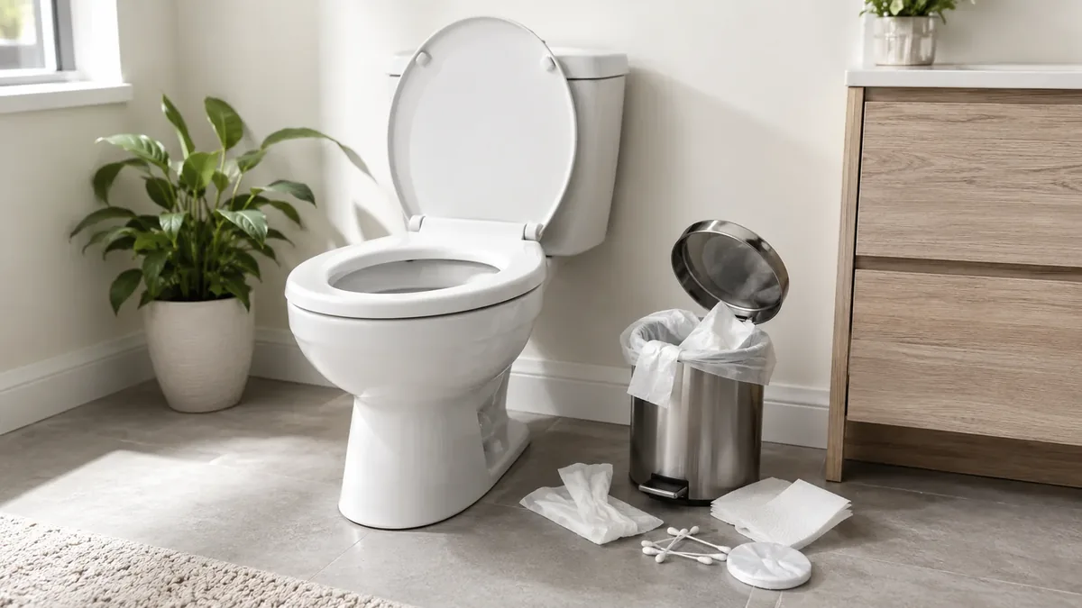 Feuchttücher und Hygieneartikel als Ursachen einer WC-Verstopfung